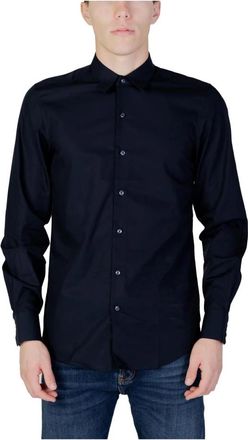 Antony Morato Blauwe Klassieke Knoopshirt - Heren - Casual Overhemden - Blauw - XS - Katoen - Overhemden