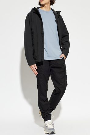 Stone Island T-shirt With Logo Patch, Mens, Grey