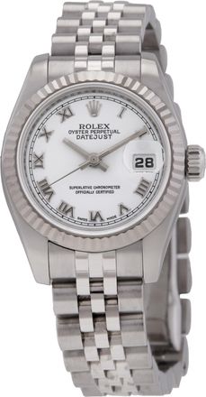 Rolex Pre-owned Rolex Lady Datejust 26 White Dial Stainless Steel Jubilee Bracelet Automatic Watch 179174WRJ