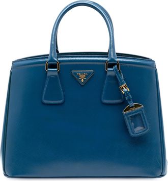 Prada Blue Saffiano Lux Parabole Tote