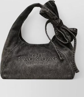 Marc Jacobs the sack denim shoulder bag bow detail
