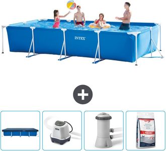 Intex Piscina Con Estructura Rectangular - 450x220x84 Cm - 7-piezas Scb53