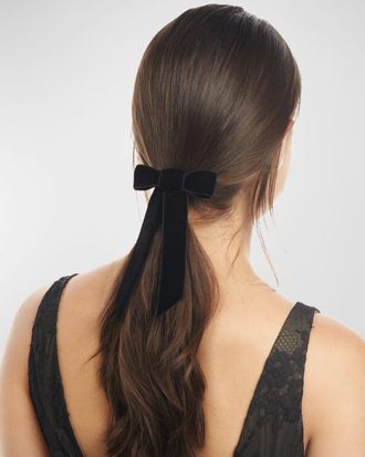 Jennifer Behr Velvet Bow Barrette