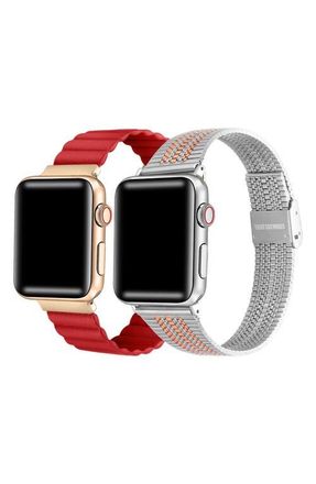 Posh Tech Assorted 2-Pack Apple Watch Watchbands in Red Assorted at Nordstrom, Size 40 Mm