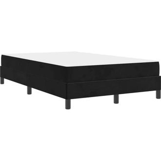 vidaXL Cama Box Spring Con Colch&oacute;n Negro 120 X 190 Cm Terciopelo Vidaxl