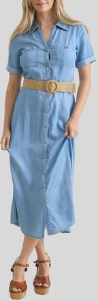 August Sky Chambray Midi Shirtdress at Nordstrom Rack, Size Medium