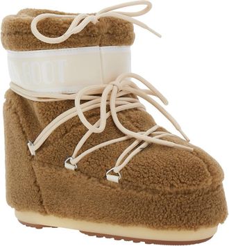 Moon Boot Womens Brown Snow Ankle Boots With Maxi Logo Acrilyc