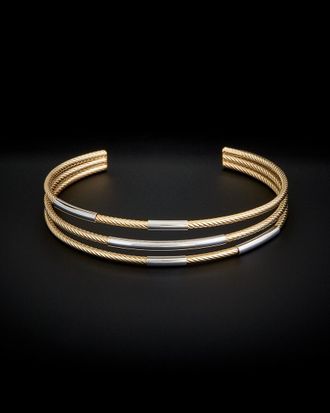 Italian Gold, Inc 14K Italian Gold Two-Tone Twisted Triple Cuff