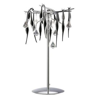 Netlighting Cygnet Table Lamp Chrome Black Glass 6 Light G4 NOT LED CFL in Grey