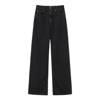Twinset Jeans, Dames, Zwart, W26, Katoen, Wide Jeans