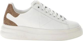 Guess Witte leren sneakers met 4G-logo - Dames - Sneakers - Wit - 41 EU - Leer - Schoenen