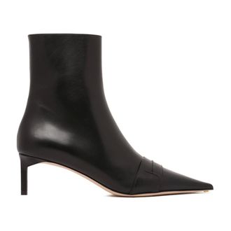 Tom Ford Heeled Boots, female, Black, 4 UK, Black Leather Eva Ankle Boots