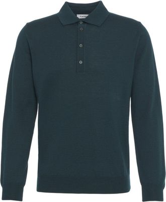 KANGRA Long-Sleeve Knit Polo Shirt With Classic Collar