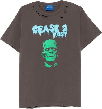 Dagger Graphic-print Distressed T-shirt