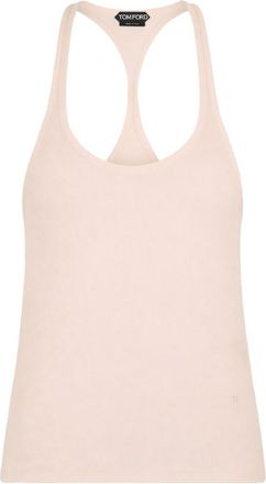 Tom Ford Pink Solid Scoop Neck Top
