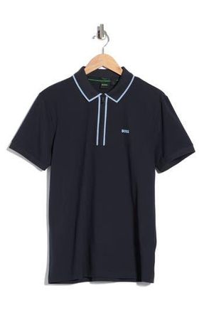 BOSS Philix Contrast Tip Polo in Dark Blue at Nordstrom Rack, Size Xx-Large