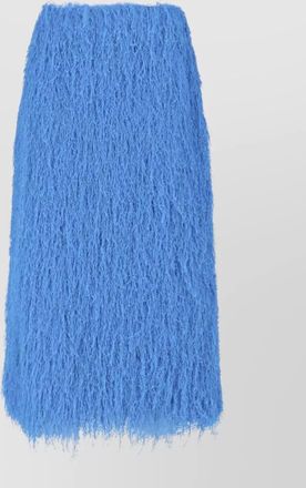 Dries Van Noten midi skirt button detail textured fabric