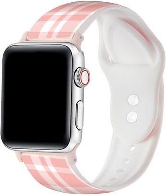 Posh Tech Blush Plaid Silicone Band for Apple Watch + Smartwatch at Nordstrom