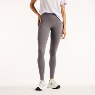 New Balance Donna Reflective RC Heat Legging 27 in Grigio, Poliestere, Taglia XL