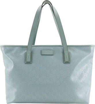 Gucci Light Blue Gg Imprim&eacute; Tote Bag (Pre-Owned)