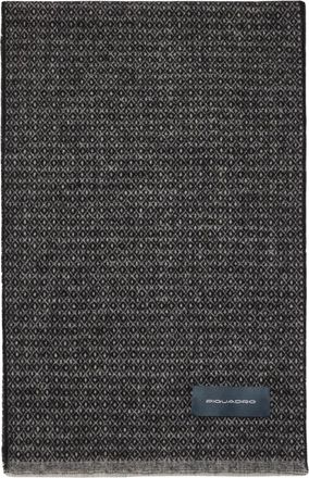 Piquadro Bufanda de Lana y Cachemira con Micro-Patr&oacute;n Geom&eacute;trico - Accessories - Hombre - Gris - ONE SIZE