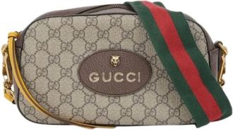 Gucci Pre-owned Cross Body Bags, female, Brown, Size: ONE SIZE Pre-owned Neo Vintage Messenger Shoulder Crossbody Bag