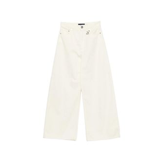 Sportmax Logo-patch Wide-leg Jeans