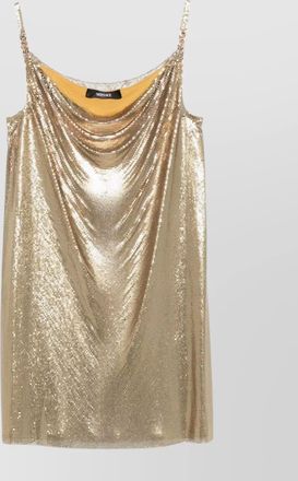 Versace short cocktail dress with chain strap detail