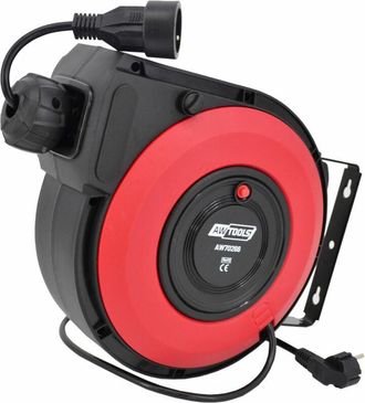 OEM Alargador El&eacute;ctrico Autom&aacute;tico, Awtools, Modelo 20m 3x1,5 Mm, Uso Exterior, Enrollador Autom&aacute;tico, Resistente, Ideal Para Herramientas El&eacute;ctricas De A
