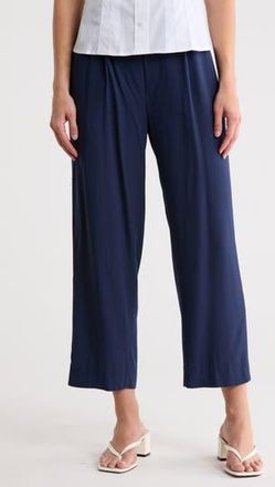 Elie Tahari Pleated Cropped Pants in Navy at Nordstrom Rack, Size X-Small