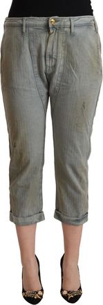Cycle 100% Cotton Mid Waist Skinny Cropped Womens Pants