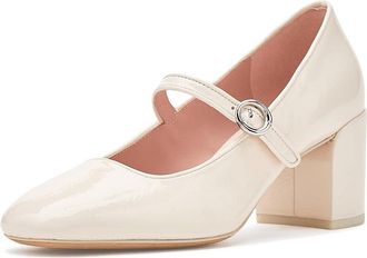 Kate Spade New York Halo Mary Jane High Heel Pumps Womens Dress Sandals Cream : 9.5 M, Leather