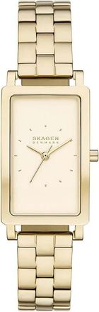 Skagen Hagen Lille Rechthoekig Horloge - Dames - Horloges - Geel - ONE Size - Accessoires