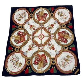 Celine Pre-owned Scarves, female, Multicolor, Size: ONE SIZE Pre-owned Vintage Silk Scarf