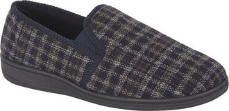 Jo & Joe Jo and Joe Mens Twin Gusset Slipper with Cushioned Foam in-Sock for Extra Comfort & Support in Sizes 6-12 (Navy 1, 11, UK Footwear Size System, Adult,