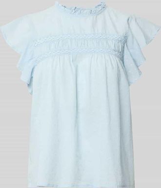Vero Moda Regular Fit Blusentop aus reiner Baumwolle Modell TRINE in Hellblau, Gr&ouml;&szlig;e XL