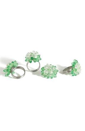 Tiramisu Harmony Hues 4-Pack Napkin Rings in Green at Nordstrom Rack
