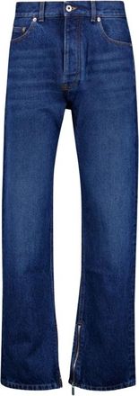 Off-white Blauwe Denim Rits Skate Jeans - Heren - Regular Fit Jeans - Blauw - W31 - Denim - Jeans