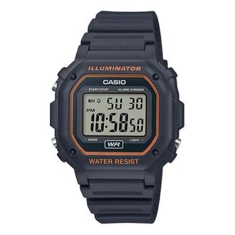 Casio Retro Waterproof Classic Small Cube Brown Watch 50m Waterproof Resin Strap Black Analog F-108WH-8A2