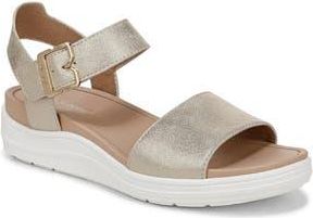 Dr. Scholls Time Off Sky Ankle Strap Platform Sandal in Gold at Nordstrom Rack, Size 11