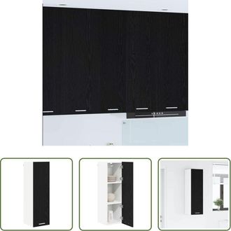 vidaXL Armadio appeso - Armadio pensile Rovere Nero 30 x 31 x 100 cm Legno multistrato