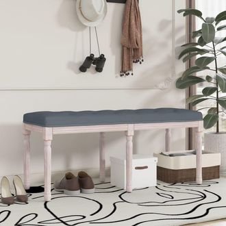 vidaXL Banco De Terciopelo Gris Oscuro 110x40x49 Cm Vidaxl
