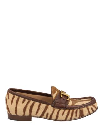 Valentino VLogo Signature Zebra-Print Loafers