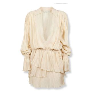 Blumarine Short Dresses, female, Beige, Size: M Mini Dress