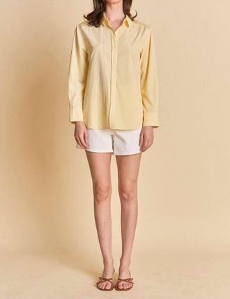 English Factory Long Sleeve Button Down Shirt In Butter Cup