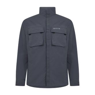 Nicce London Heren Statlo Nylon Overhemd (Steenkool)
