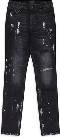 Rta BLACK CLAYTON DISTRESSED PAINT SKINNY JEANS