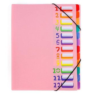 OEM Carpeta Plegable Expandible A4, Archivador Expandible, Almacenamiento De Documentos De Material Pp, Rosa, 33 &times; 24 &times; 5 Cm, 1 Unidad