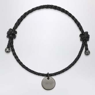 Bottega Veneta Black woven leather bracelet