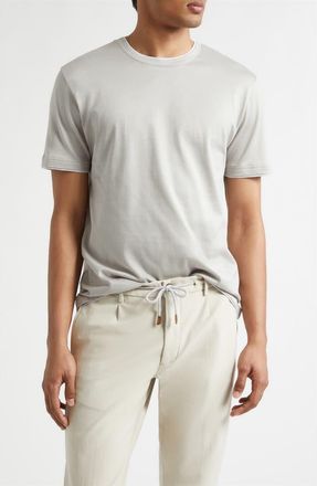 Eleventy Crewneck T-Shirt in 80-13 Clay/Light Grey at Nordstrom, Size Xxx-Large